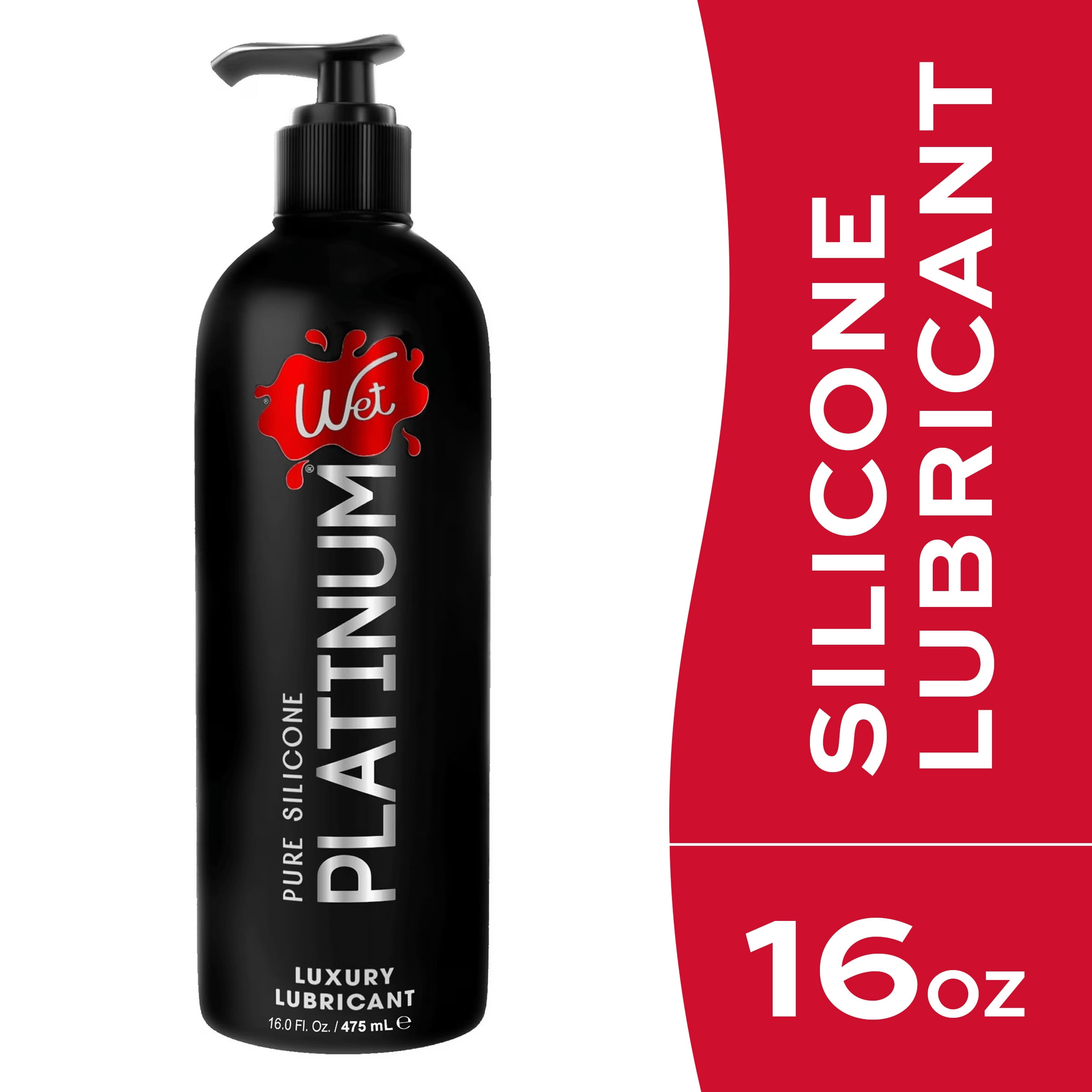 WET Platinum Premium Pure Silicone Lubricant 16oz Pump